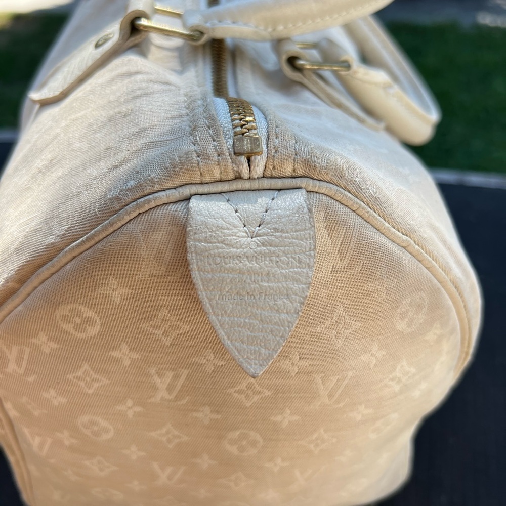 🤍 Louis Vuitton Monogram Mini Lin Speedy 30 in Dune - Picture 13 of 15